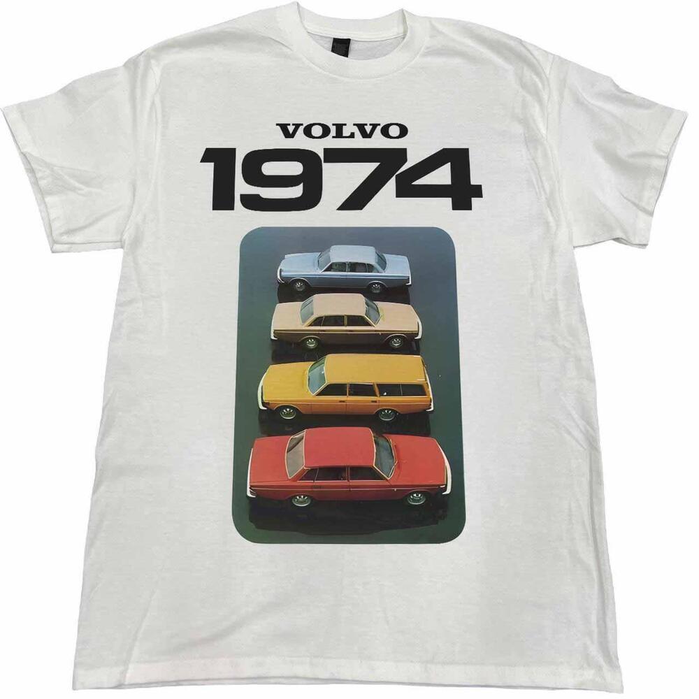 1974 Volvo White Cotton T-Shirt Cars